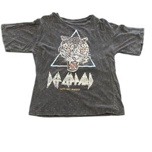 Def Leppard 1992 U.S. Tour Let's Get Rocked Acid Wash Tee